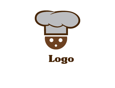 cookie with chef hat food logo