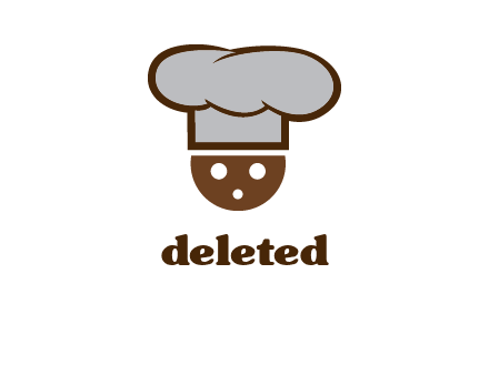 cookie with chef hat food logo