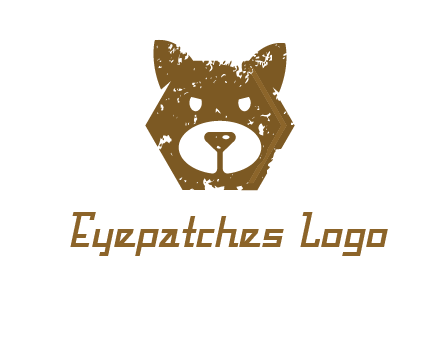 bear face grunge animal logo