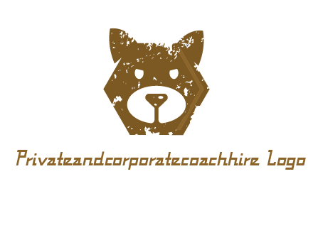 bear face grunge animal logo