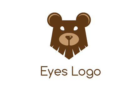 grizzly bear face animal logo