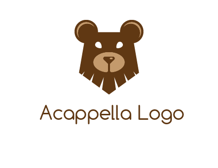 grizzly bear face animal logo
