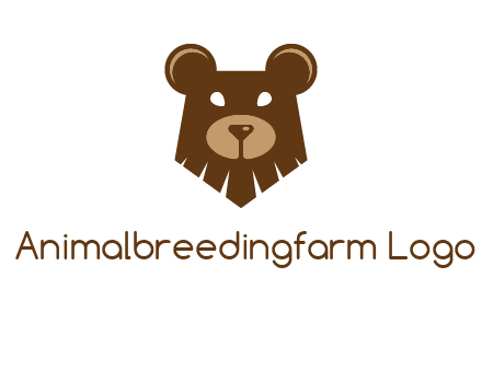 grizzly bear face animal logo