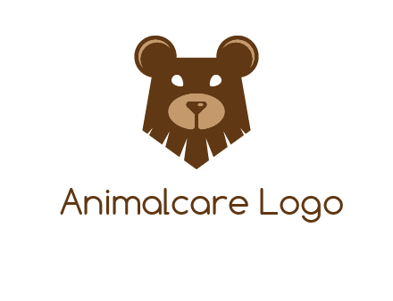 grizzly bear face animal logo