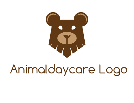 grizzly bear face animal logo