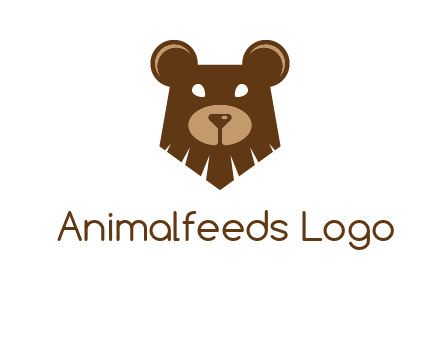 grizzly bear face animal logo