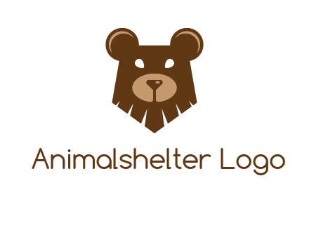 grizzly bear face animal logo