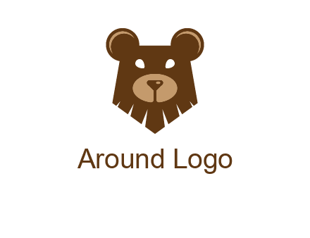 grizzly bear face animal logo