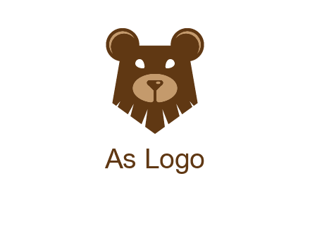 grizzly bear face animal logo