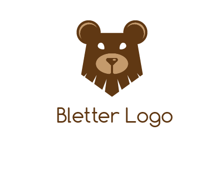 grizzly bear face animal logo