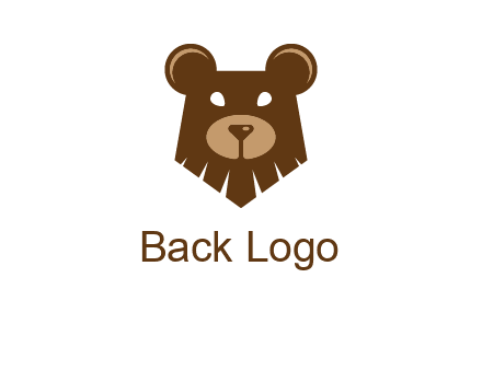 grizzly bear face animal logo
