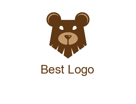 grizzly bear face animal logo