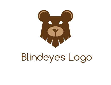 grizzly bear face animal logo