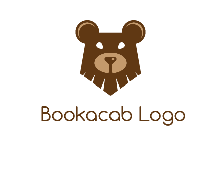 grizzly bear face animal logo