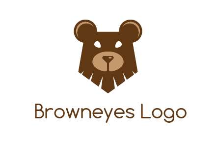 grizzly bear face animal logo