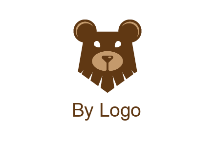 grizzly bear face animal logo