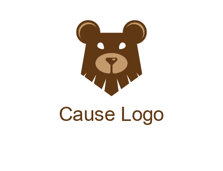 grizzly bear face animal logo