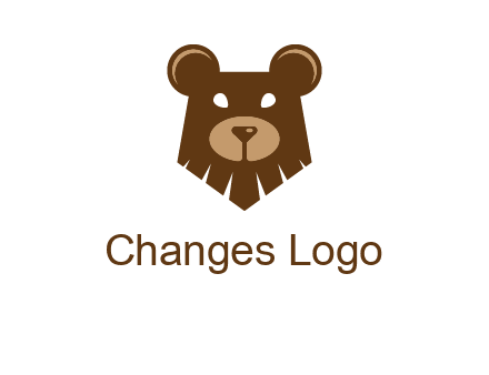 grizzly bear face animal logo