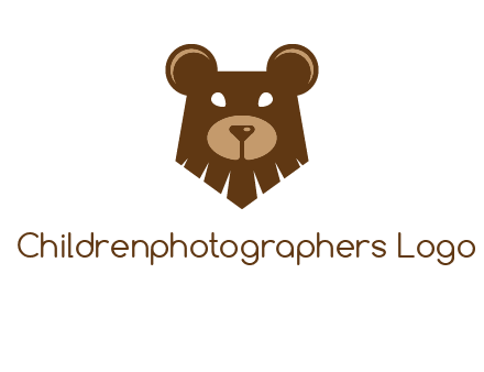 grizzly bear face animal logo