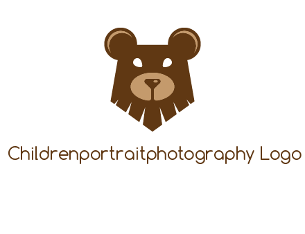 grizzly bear face animal logo