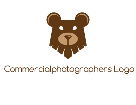 grizzly bear face animal logo