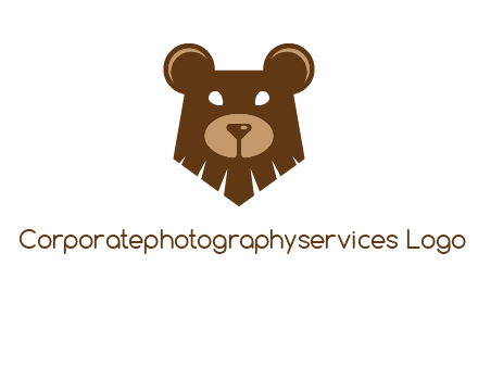 grizzly bear face animal logo