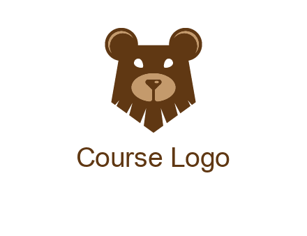 grizzly bear face animal logo