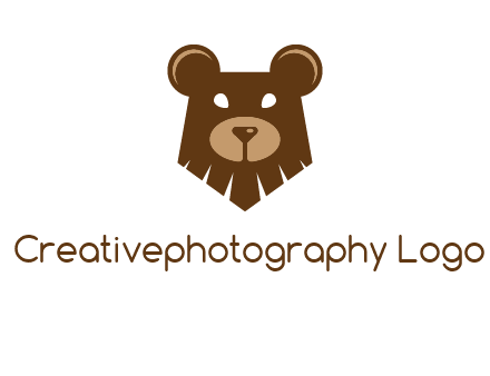 grizzly bear face animal logo
