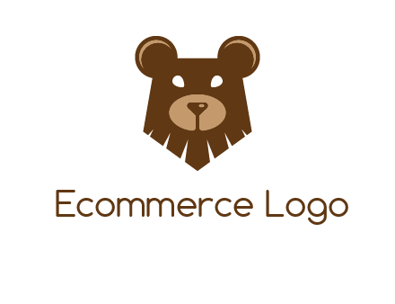 grizzly bear face animal logo