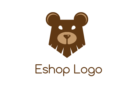 grizzly bear face animal logo