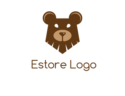 grizzly bear face animal logo