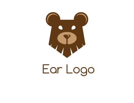 grizzly bear face animal logo