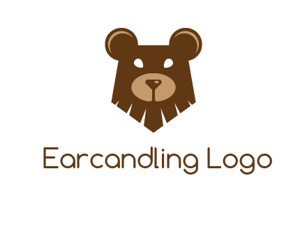 grizzly bear face animal logo