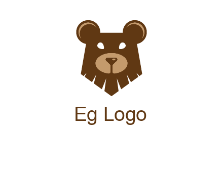 grizzly bear face animal logo