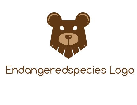 grizzly bear face animal logo