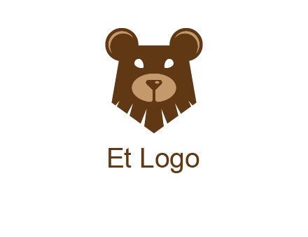 grizzly bear face animal logo