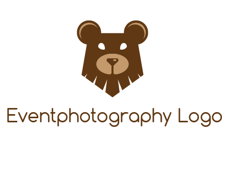 grizzly bear face animal logo