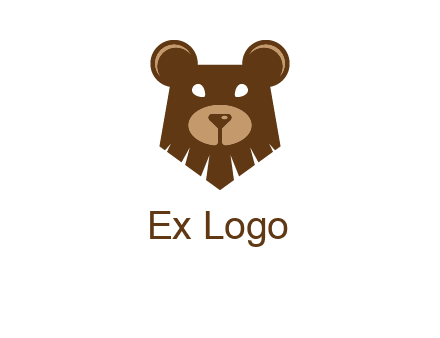 grizzly bear face animal logo