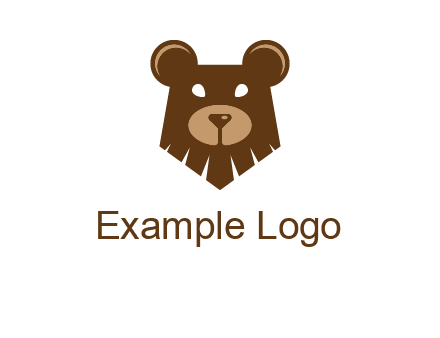 grizzly bear face animal logo
