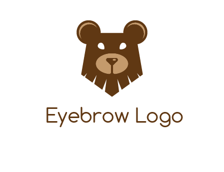 grizzly bear face animal logo