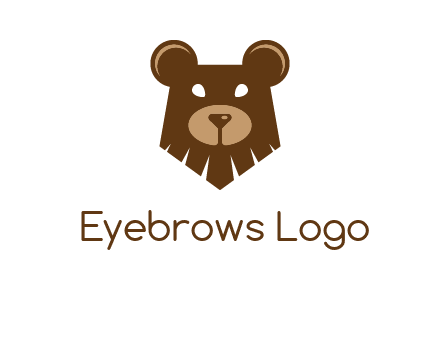 grizzly bear face animal logo