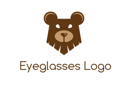 grizzly bear face animal logo