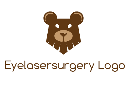 grizzly bear face animal logo