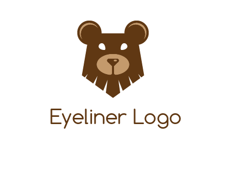 grizzly bear face animal logo