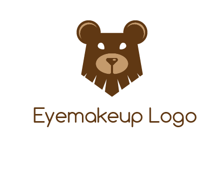 grizzly bear face animal logo