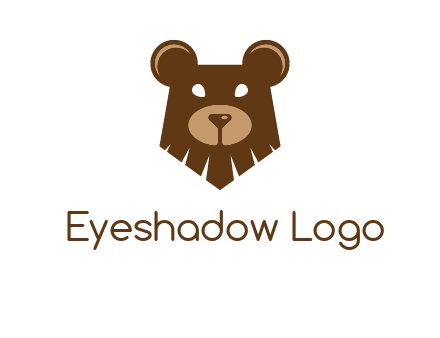 grizzly bear face animal logo
