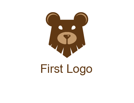 grizzly bear face animal logo
