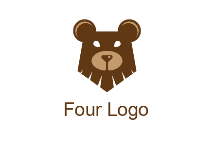 grizzly bear face animal logo