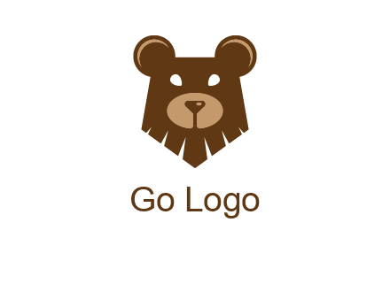 grizzly bear face animal logo