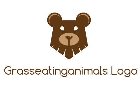 grizzly bear face animal logo